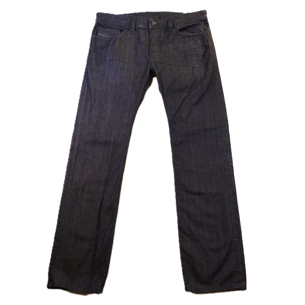 Diesel Mens 32 Safado Regular Slim-Straight Jeans Dark Indigo Wash 0RZ35